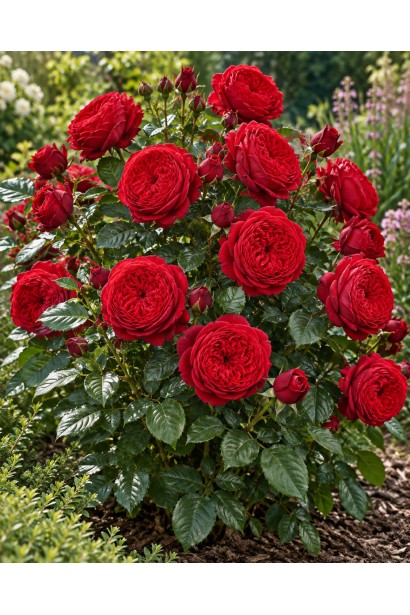 Роза чайно-гибридная спрей Ред Пиано|Hybrid Tea Spray Rose Red Piano|Троянда чайно-гібридна спрей Ред Піано 